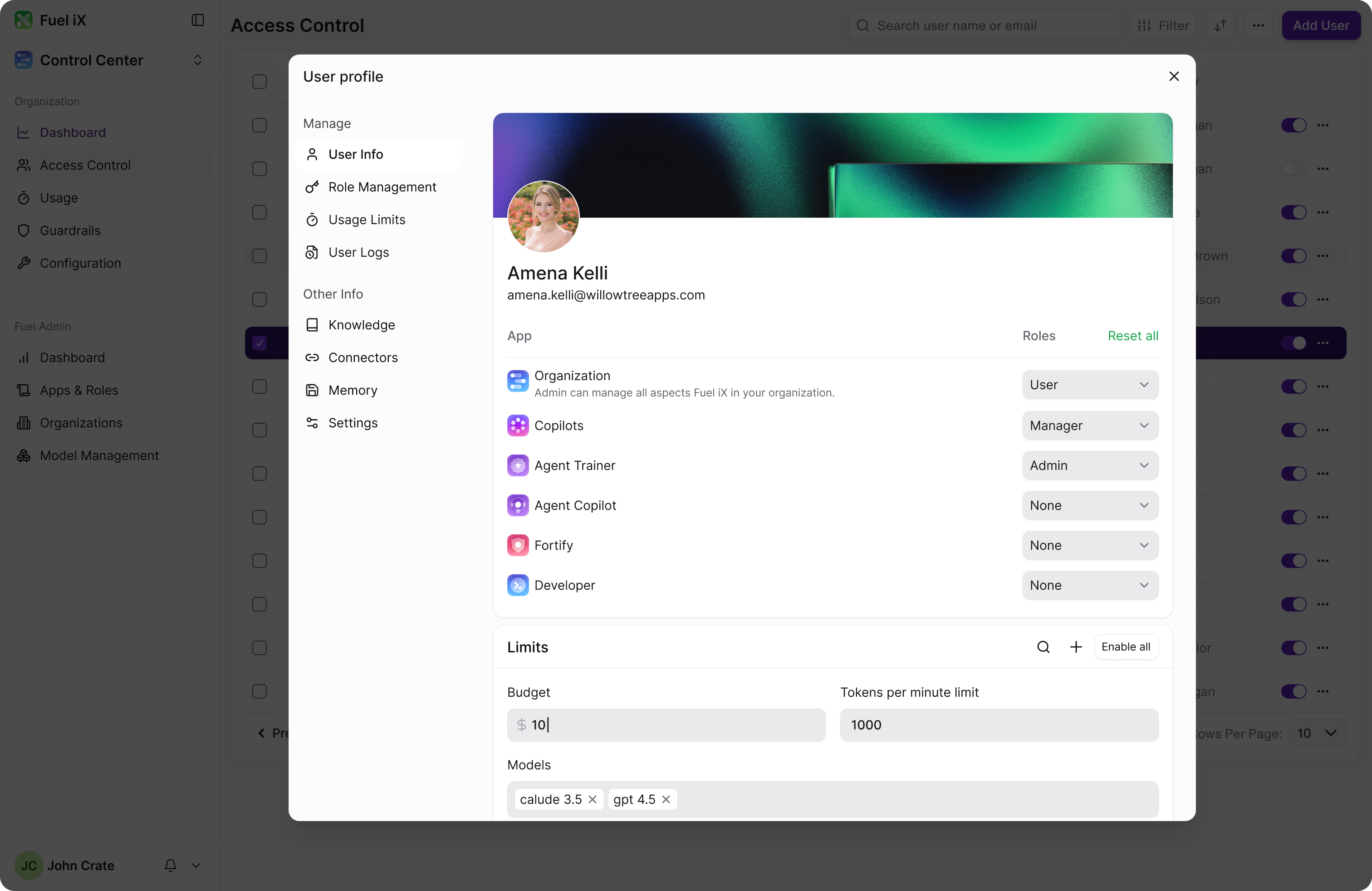Control Center users 1